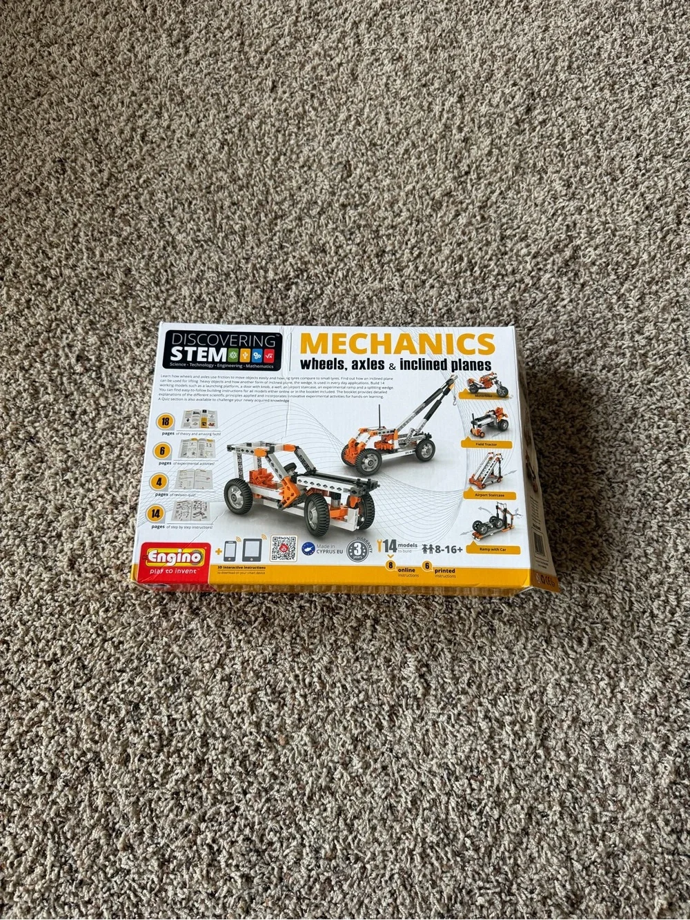 Kids Engino Discovering STEM Mechanics Wheels Axles Inclined Planes